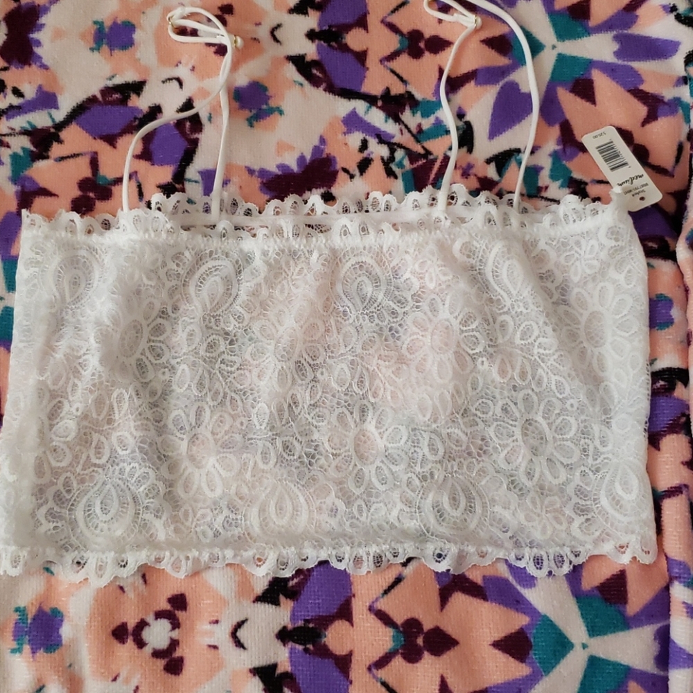 White lace bralette